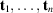 [{\bf t}_{1}, \ldots, {\bf t}_{n}]