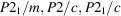 [P2_{1}/m, P2/c, P2_{1}/c]