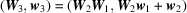 [({\bi W}_{3}, {\bi w}_{3}) = ({\bi W}_{2} {\bi W}_{1}, {\bi W}_{2} {\bi w}_{1} + {\bi w}_{2})]