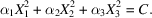 [\alpha_{1}X_{1}^{2} + \alpha_{2}X_{2}^{2} + \alpha_{3}X_{3}^{2} = C.]