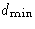 $d_\mathrm{min}$