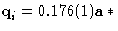 $\textbf{q}_i=0.176 (1)\textbf{a}*$