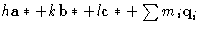 $h\textbf{a}* + k\textbf{b}* + l\textbf{c}* + \sum
m_i\textbf{q}_i$